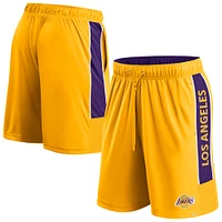 Men's Fanatics Gold Los Angeles Lakers Game Winner Defender Shorts