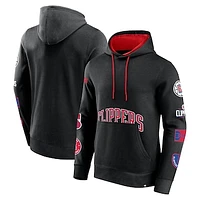 Men's Fanatics Black LA Clippers Home Court Pullover Hoodie