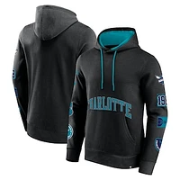 Men's Fanatics Black Charlotte Hornets Home Court Pullover Hoodie