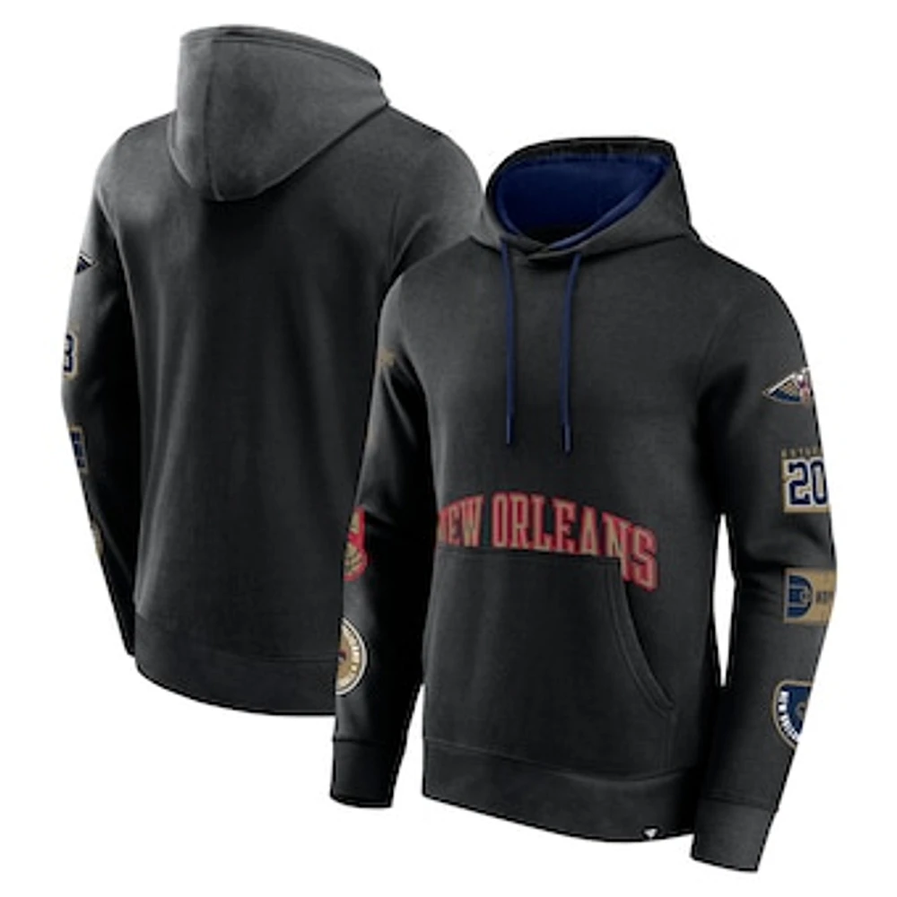 Men's Fanatics Black New Orleans Pelicans Home Court Pullover Hoodie