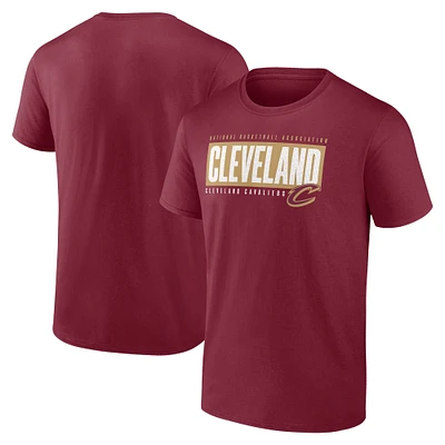 Men's Fanatics Wine Cleveland Cavaliers Box Out T-Shirt