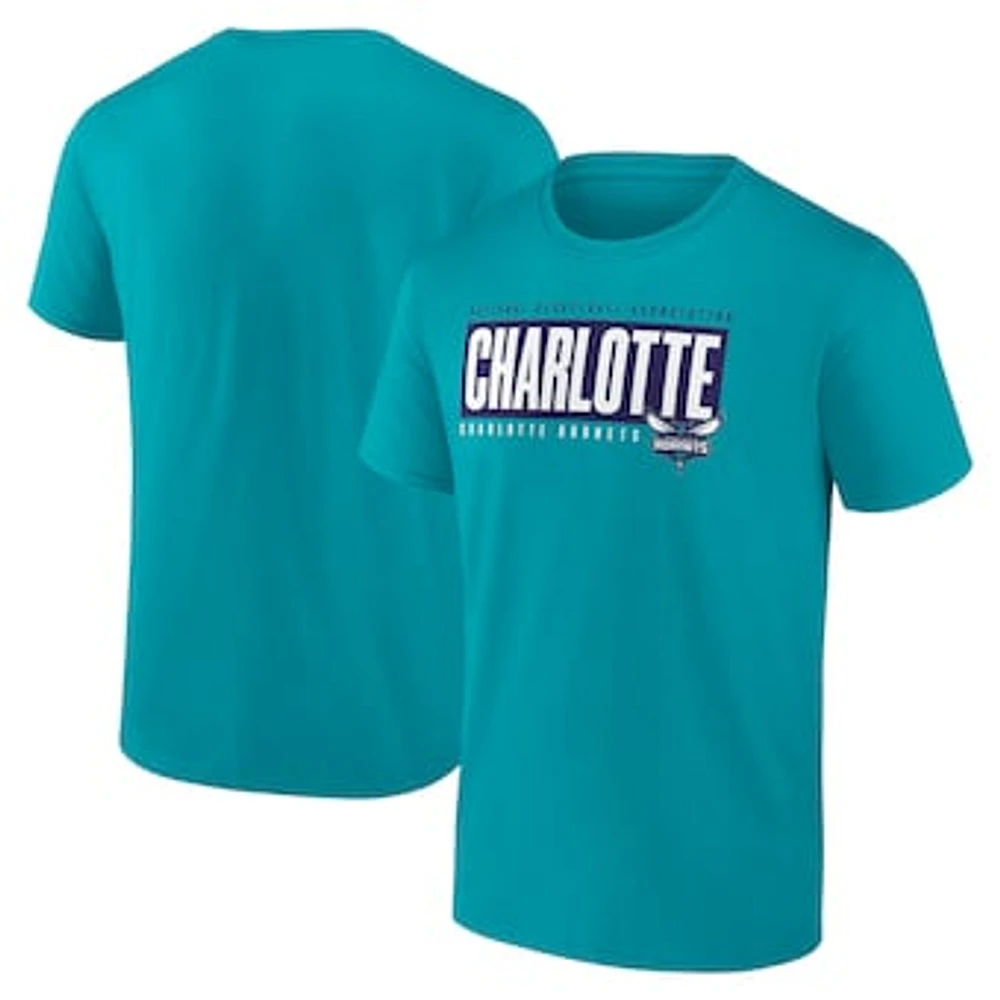 Men's Fanatics Teal Charlotte Hornets Box Out T-Shirt