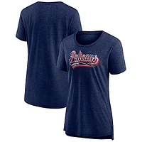 Women's Fanatics Heather Navy New Orleans Pelicans League Leader Tri-Blend T-Shirt