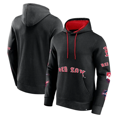 Men's Fanatics Black Boston Red Sox Wild Winner Pullover Hoodie