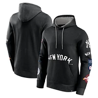 Men's Fanatics Black New York Yankees Wild Winner Pullover Hoodie