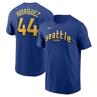 Men's Nike Julio Rodríguez Royal Seattle Mariners City Connect Fuse Name & Number T-Shirt