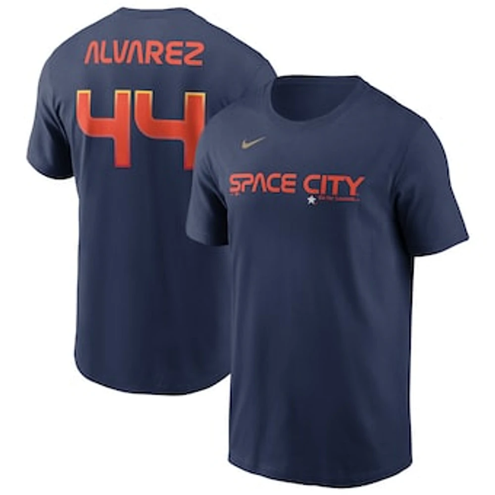 Men's Nike Yordan Alvarez Navy Houston Astros City Connect Fuse Name & Number T-Shirt