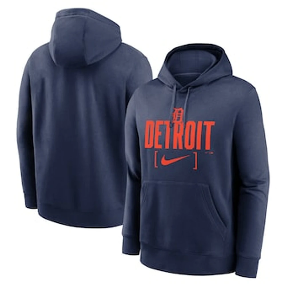 Men's Nike Navy Detroit Tigers Club Slack Pullover Hoodie