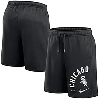 Men's Nike Black Chicago White Sox Arched Kicker Fleece Shorts