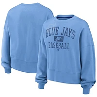 Women's Nike Powder Blue Toronto Blue Jays Cooperstown Arch Pullover Sweatshirt