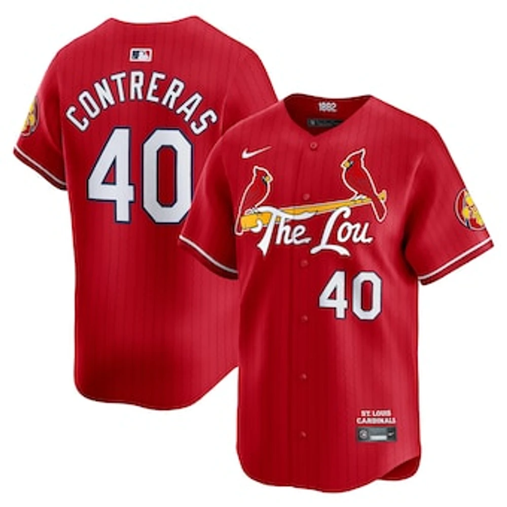 Men's Nike Willson Contreras Red St. Louis Cardinals 2024 City Connect Limited Player Jersey