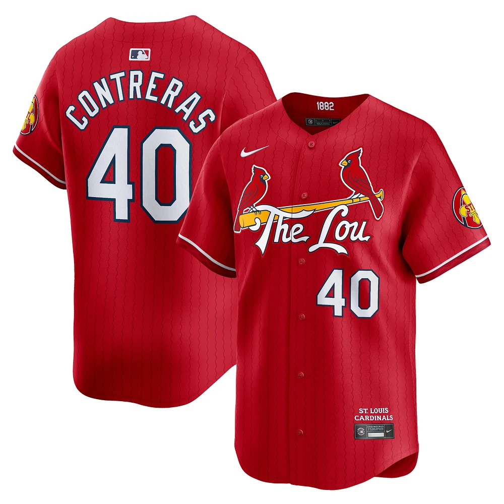 Men's Nike Willson Contreras Red St. Louis Cardinals 2024 City Connect Limited Player Jersey