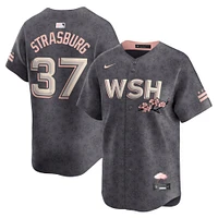 Men's Nike Stephen Strasburg Charcoal Washington Nationals City Connect Limited Player Jersey