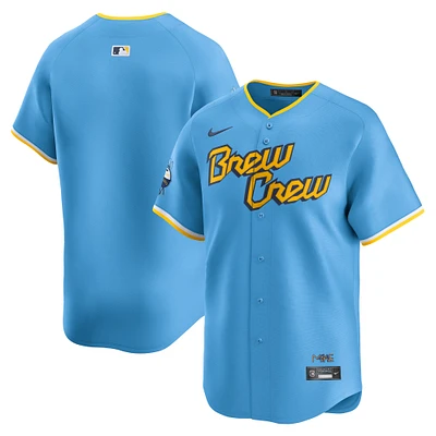 Men's Nike  Powder Blue Milwaukee Brewers City Connect Limited Jersey