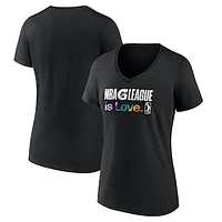 Women's Black NBA G League City Pride V-Neck T-Shirt
