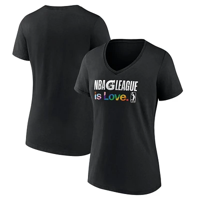 Women's Black NBA G League City Pride V-Neck T-Shirt