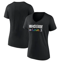 Women's Black NBA G League City Pride V-Neck T-Shirt