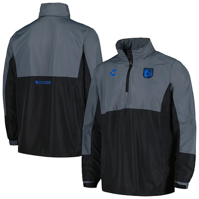 Men's Charly  Black Queretaro FC Outdoor Quarter-Zip Jacket