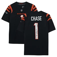 Ja'Marr Chase Cincinnati Bengals Autographed Nike Limited Jersey with Inscription