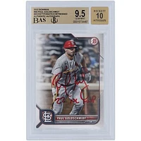 Paul Goldschmidt St. Louis Cardinals Autographed 2022 Bowman Series 1 #69 Beckett Fanatics Witnessed Authenticated 9.5/10 Card with "22 NL MVP" Inscription