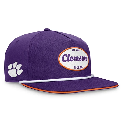 Men's Top of the World Purple Clemson Tigers Iron Golfer Adjustable Hat