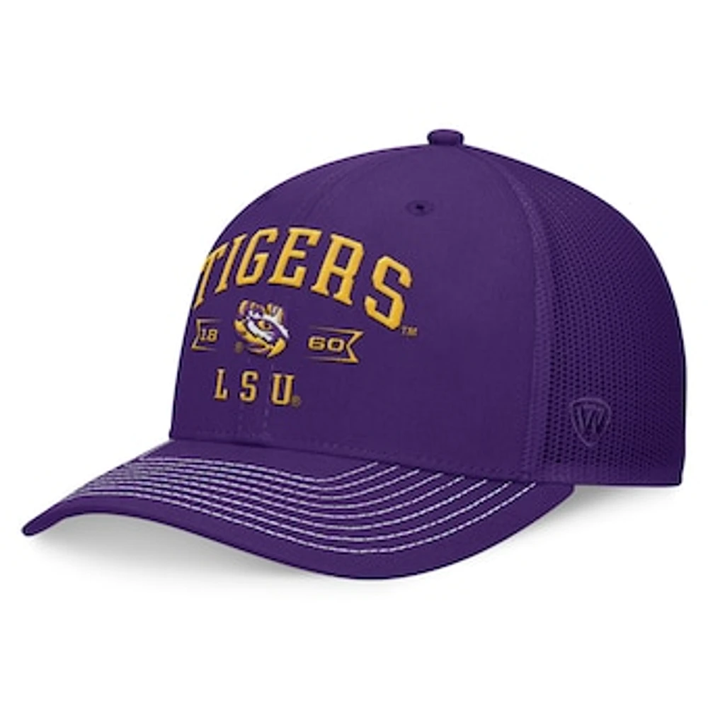 Men's Top of the World Purple LSU Tigers Carson Trucker Adjustable Hat