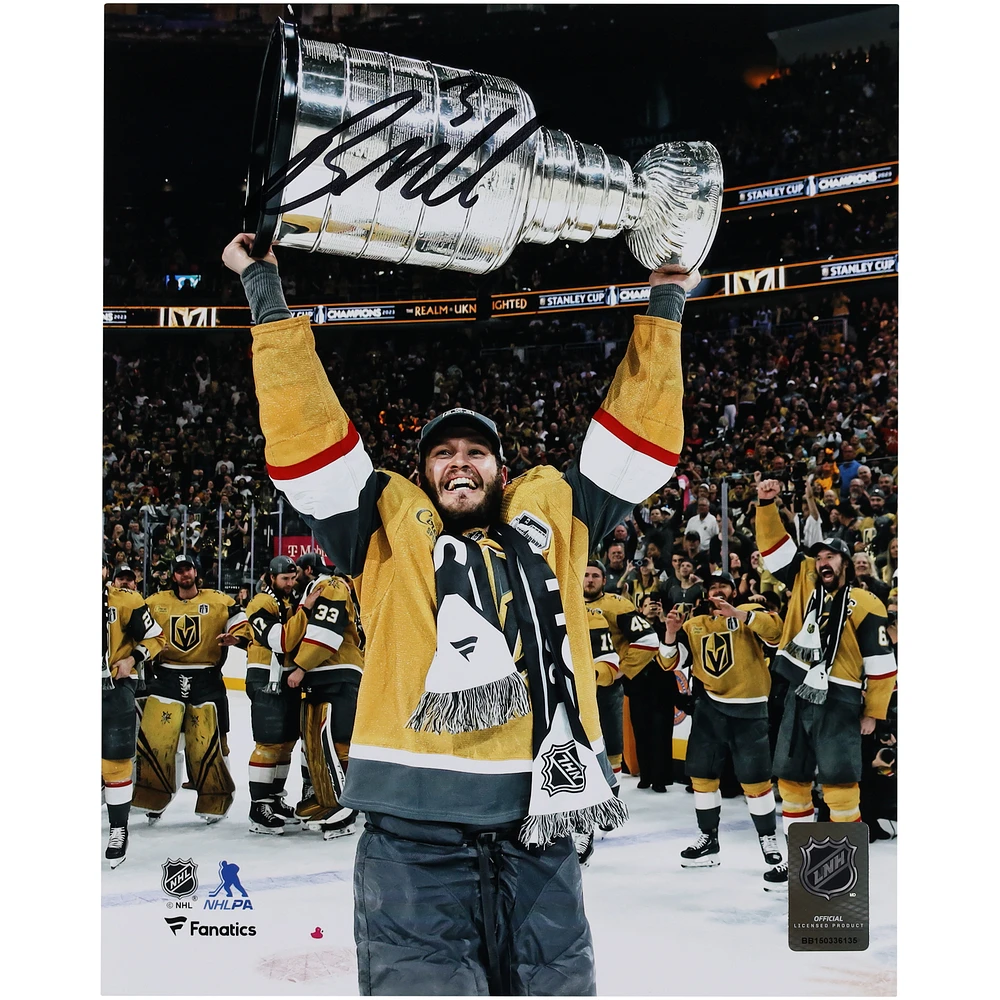 Brayden McNabb Vegas Golden Knights Autographed 2023 Stanley Cup Champions 8" x 10" Raising Cup Photograph
