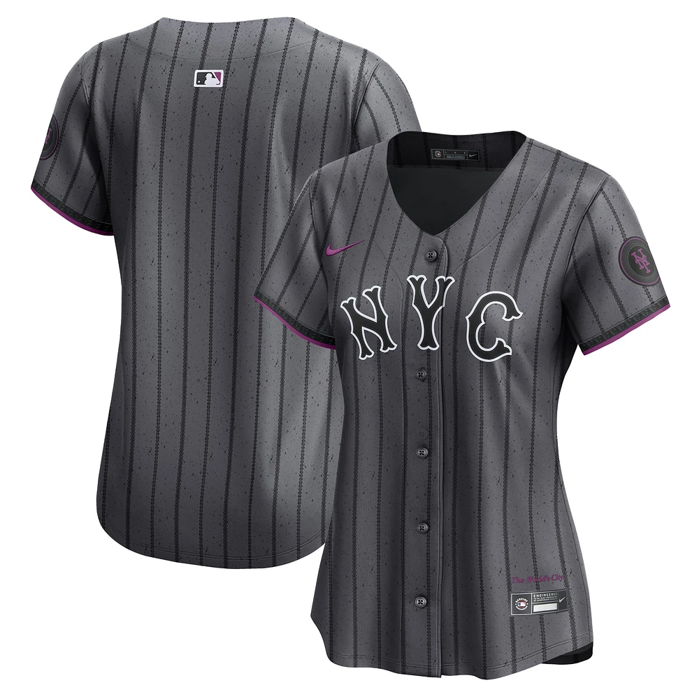 Women's Nike Graphite New York Mets 2024 City Connect Limited Player Jersey