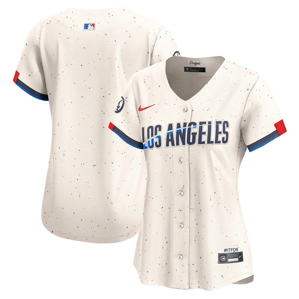 Women's Nike  Cream Los Angeles Dodgers 2024 City Connect Limited Jersey