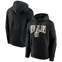 Men's Black New Orleans Saints Gridiron Classics Campus Standard Pullover Hoodie
