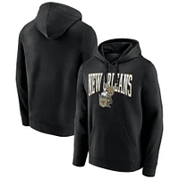 Men's Black New Orleans Saints Gridiron Classics Campus Standard Pullover Hoodie