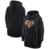 Women's G-III 4Her by Carl Banks  Black Baltimore Orioles Heart Fleece Pullover Hoodie