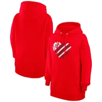 Women's G-III 4Her by Carl Banks  Red Minnesota Twins Heart Fleece Pullover Hoodie