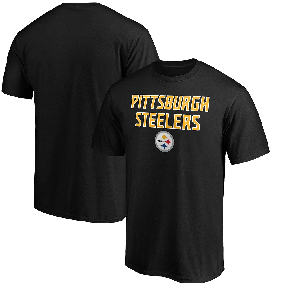 Men's Black Pittsburgh Steelers Game Day Stack T-Shirt