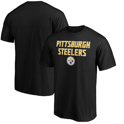 Men's Black Pittsburgh Steelers Game Day Stack T-Shirt