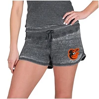 Women's Concepts Sport  Charcoal Baltimore Orioles Resurgence Waffle Knit Shorts