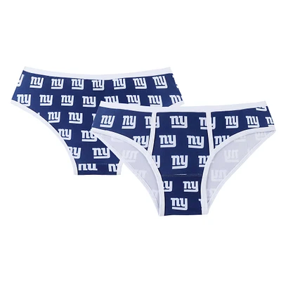 Women's Concepts Sport Royal New York Giants Gauge Allover Print Knit Panties