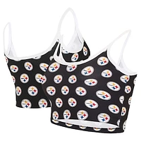 Women's Concepts Sport Black Pittsburgh Steelers Gauge Lounge Bralette