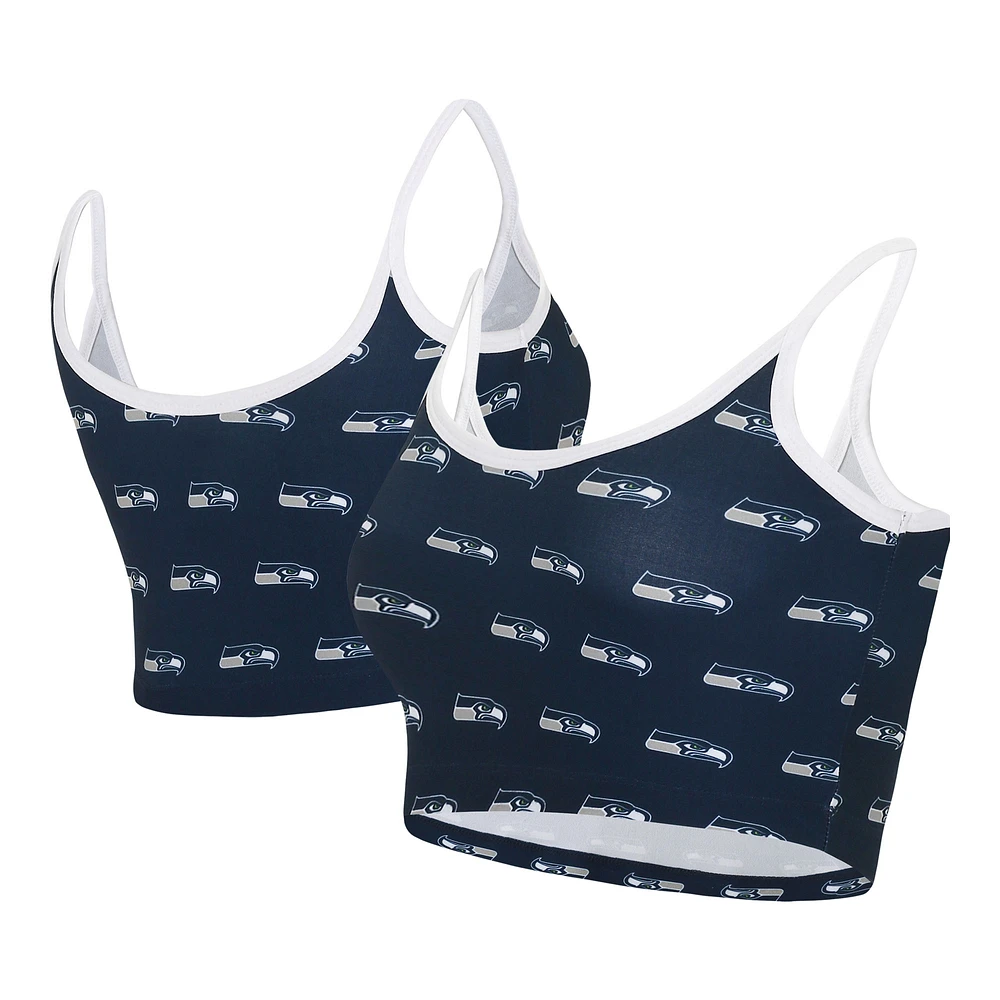 Women's Concepts Sport College Navy Seattle Seahawks Gauge Lounge Bralette