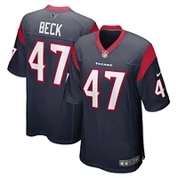 Men's Nike Andrew Beck Navy Houston Texans Team Game Jersey