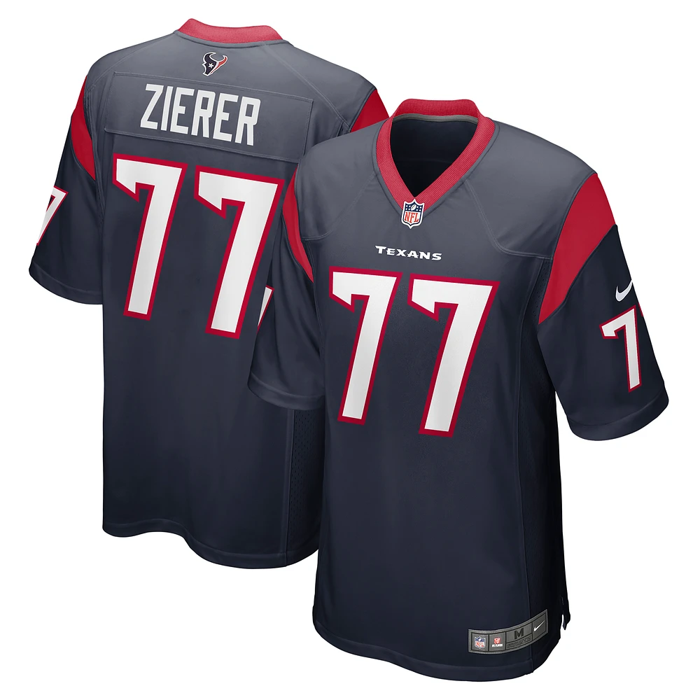 Men's Nike Kilian Zierer Navy Houston Texans Team Game Jersey