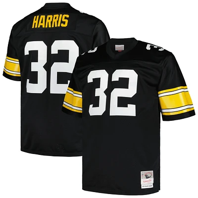 Men's Mitchell & Ness Franco Harris Black Pittsburgh Steelers Big Tall 1976 Legacy Retired Player Jersey