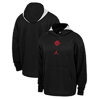 Men's Jordan Brand Black San Diego State Aztecs Basketball Spotlight Performance Pullover Hoodie