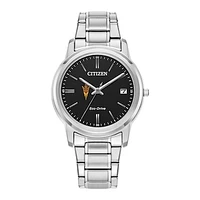 Women's Citizen Watch Silver Arizona State Sun Devils Eco-Drive Black Dial Stainless Steel Watch