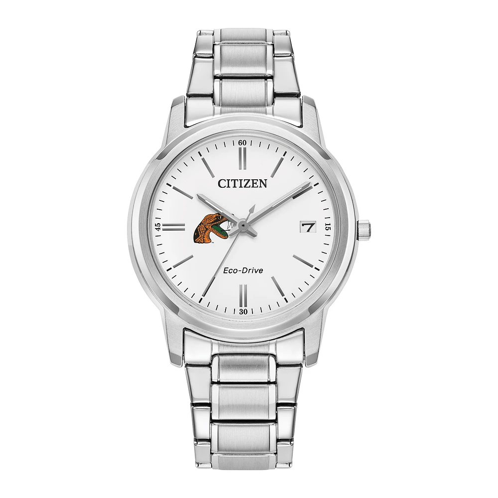 Women's Citizen Watch Silver Florida A&M Rattlers Eco-Drive Dial Stainless Steel Watch