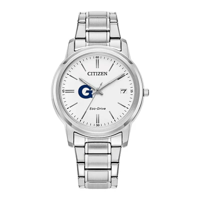 Women's Citizen Watch Silver Georgetown Hoyas Eco-Drive Dial Stainless Steel Watch