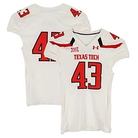 Texas Tech Red Raiders Team-Issued #43 White Jersey from the 2013 NCAA Football Season