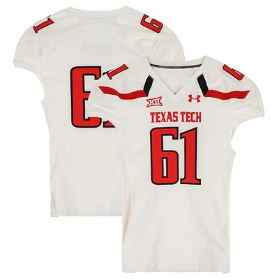 Texas Tech Red Raiders Team-Issued #61 White Jersey from the 2013 NCAA Football Season