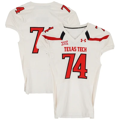 Texas Tech Red Raiders Team-Issued #74 White Jersey from the 2013 NCAA Football Season