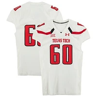 Texas Tech Red Raiders Team-Issued #60 White Jersey from the NCAA Football Season